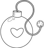 perfect stencil of the love bomb